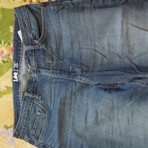 Jeans capris, faded blue, cuffed, Riders by Lee, 16